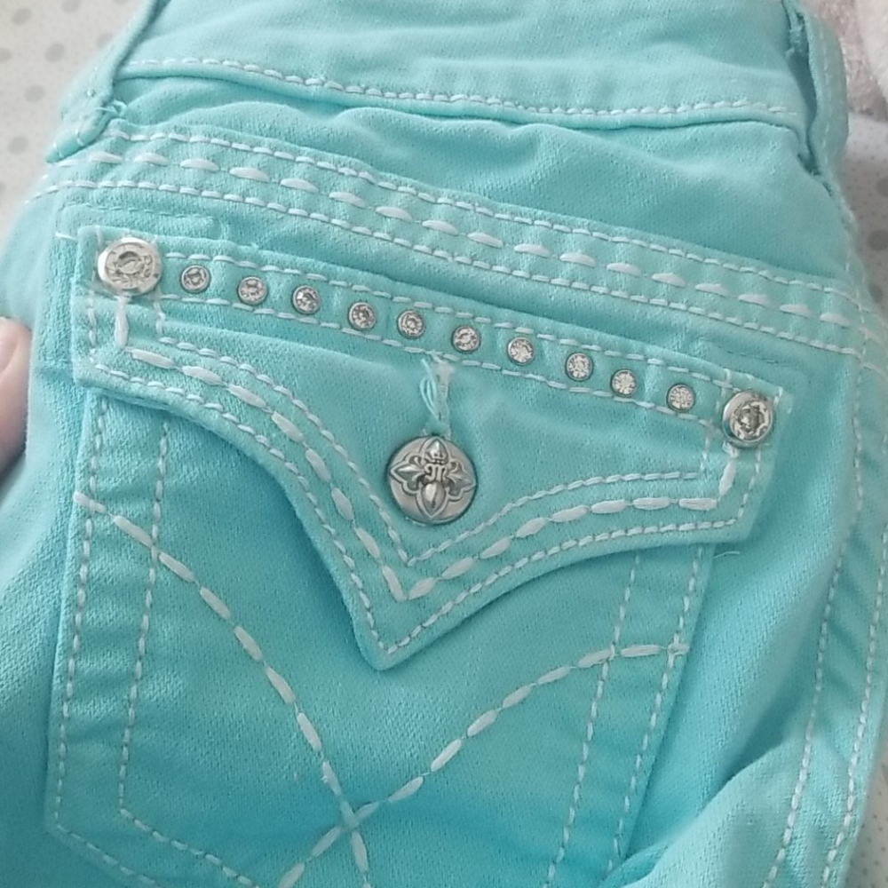 Turquoise Miss Me Jeans